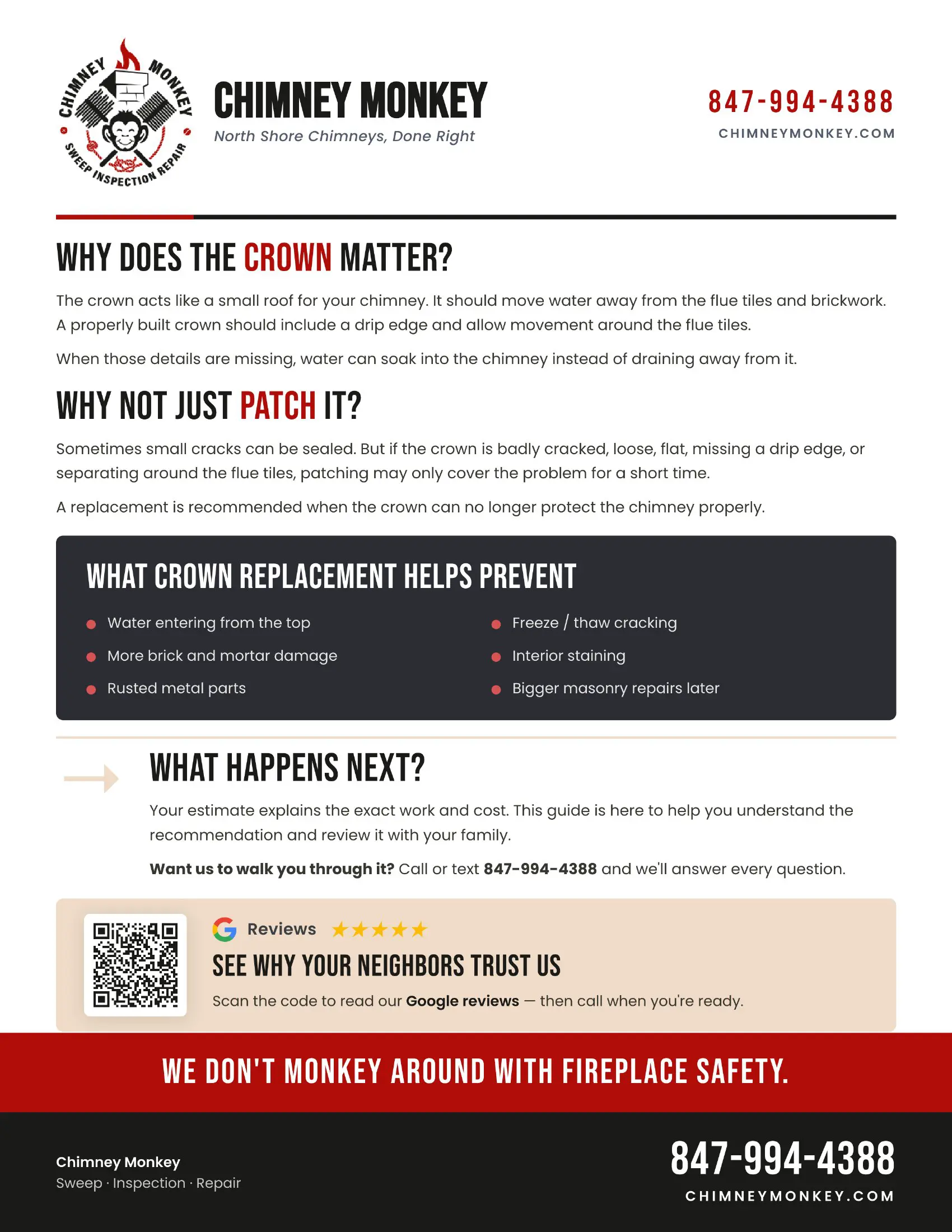 Chimney Crown Replacement Guide from Chimney Monkey, page 2