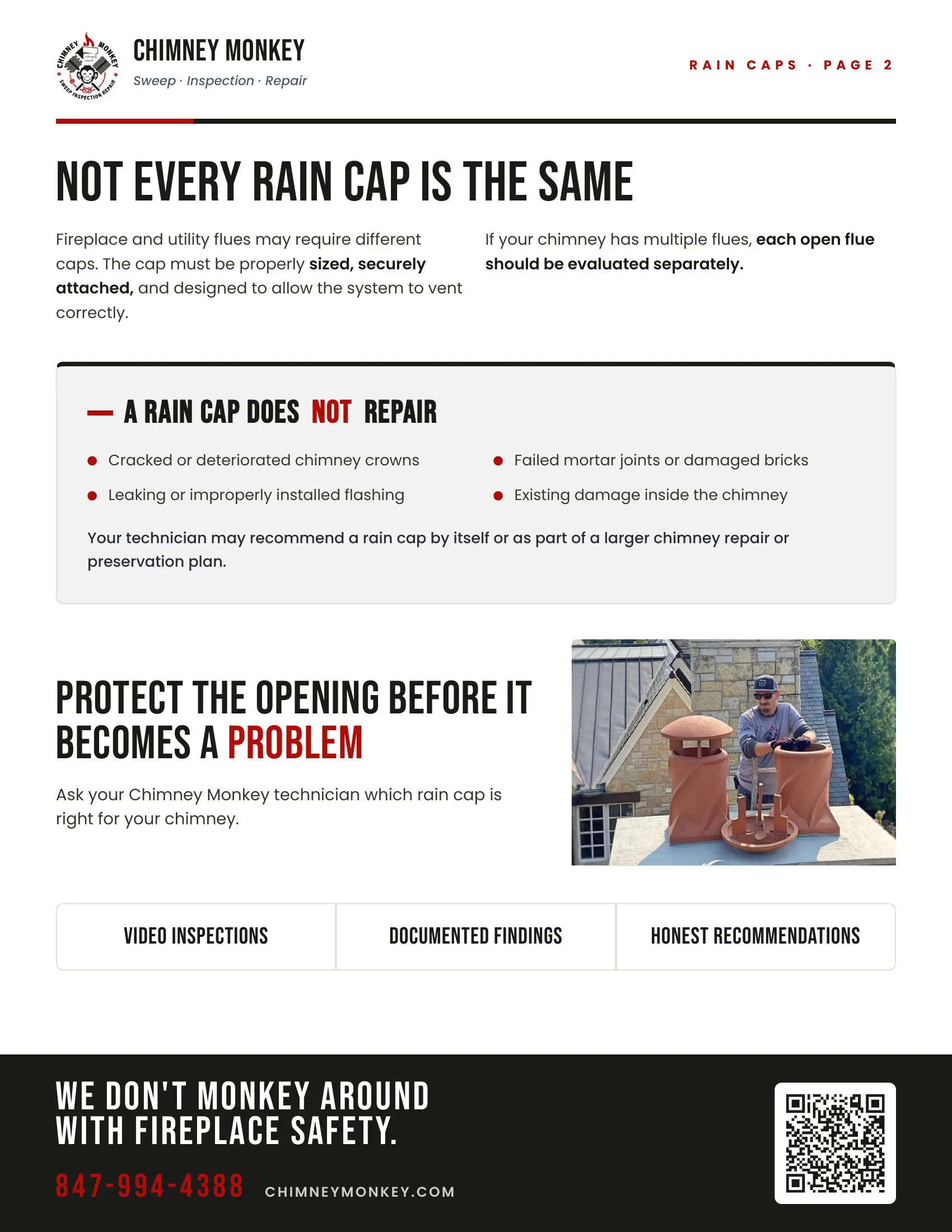 Chimney Rain Cap Guide from Chimney Monkey, page 2