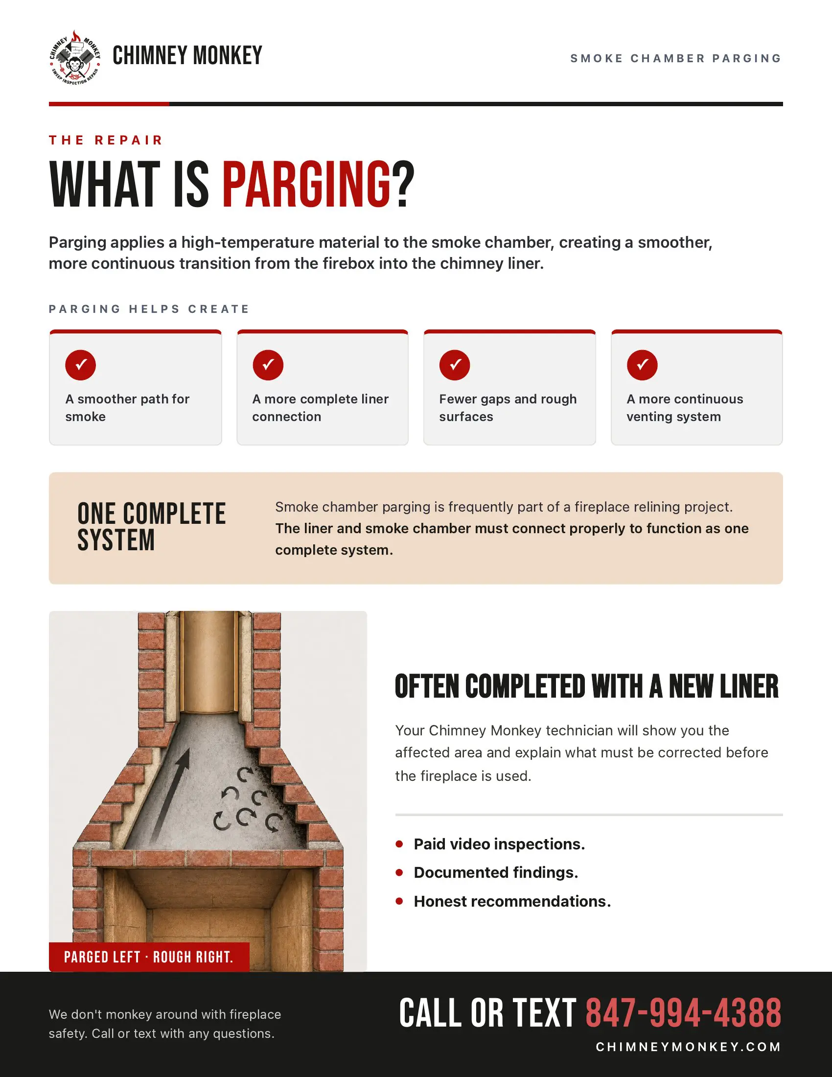 Smoke Chamber Parging Guide from Chimney Monkey, page 2