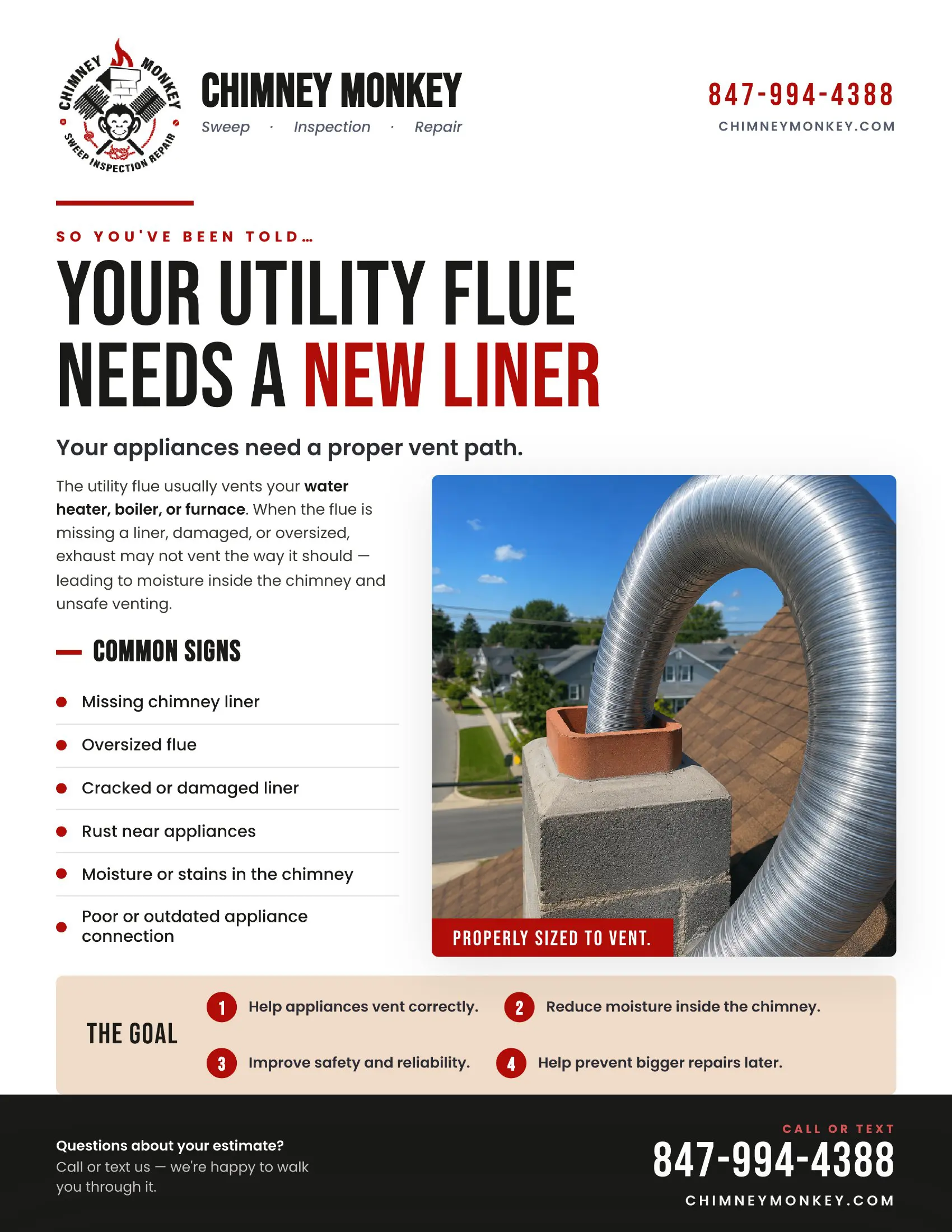 Utility Flue Liner Guide from Chimney Monkey, page 1