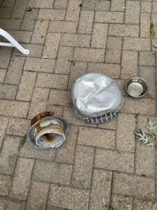 Chimney cap fell off