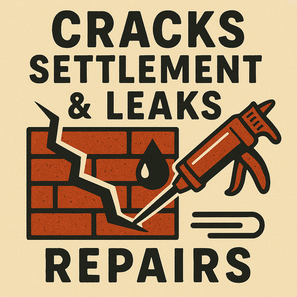 Cracks, Settlement & Leak Repairs