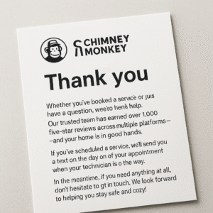 thank you from chimney monkey