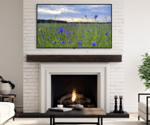 Classic Wood Beam Mantel